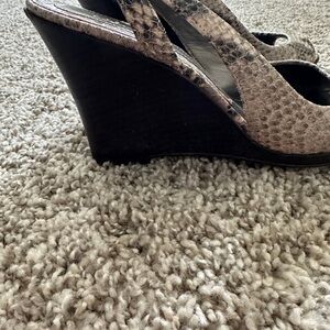 Women's Snakeskin Wedge Sandals